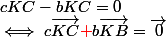 cKC-bKC=0 \\ \iff c\vec{KC}{\red{+}}b\vec{KB}=\vec{0}